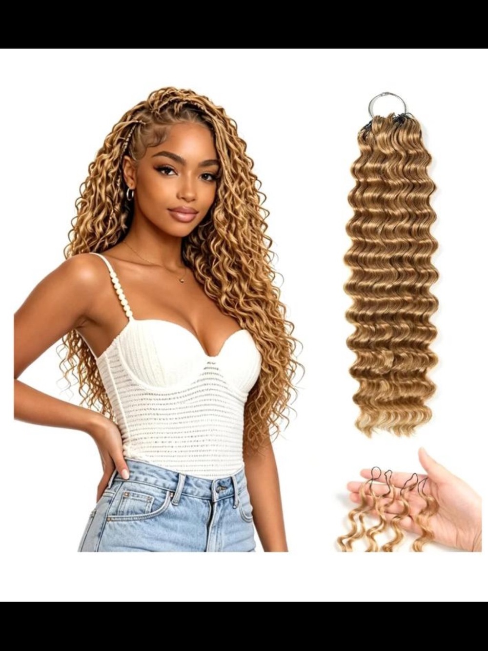 Remy Wave Halo Hair Extension - Honey Blonde